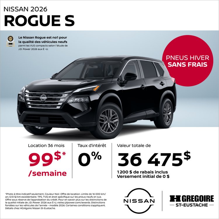 Nissan st eustache promo octobre ROGUE S FR
