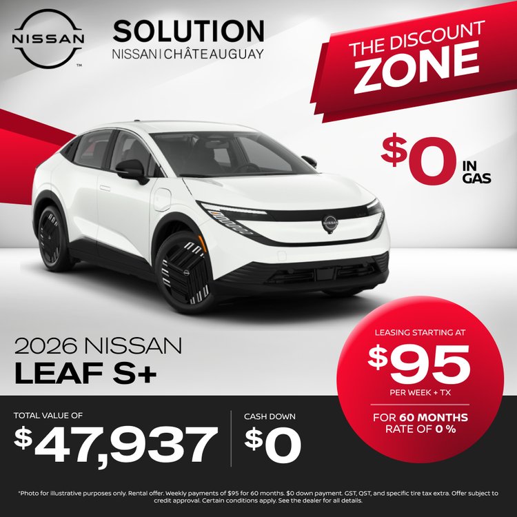 Solution nissan promo octobre Leaf S PLUS 2026 EN 1