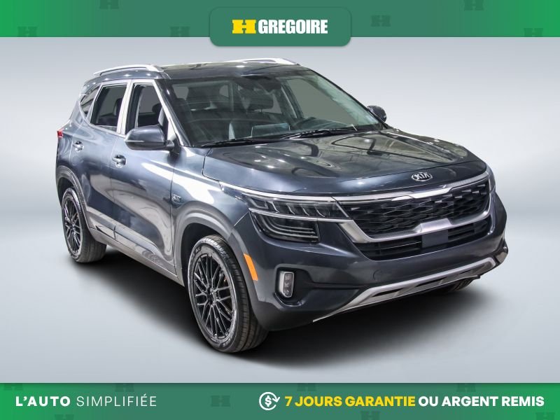 Kia Seltos EX Premium AWD AUTO A/C CUIR TOIT NAV CAM RECUL BL 2021 Gris