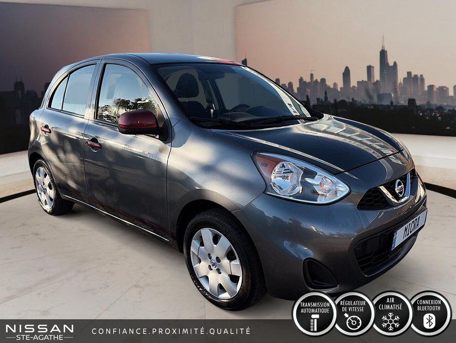 Nissan Micra SV | SEULEMENT 25 111 KM | AUTOMATIQUE | 1 PROPRIÉTAIRE | JAMAIS ACCIDENTÉ 2017 Gris