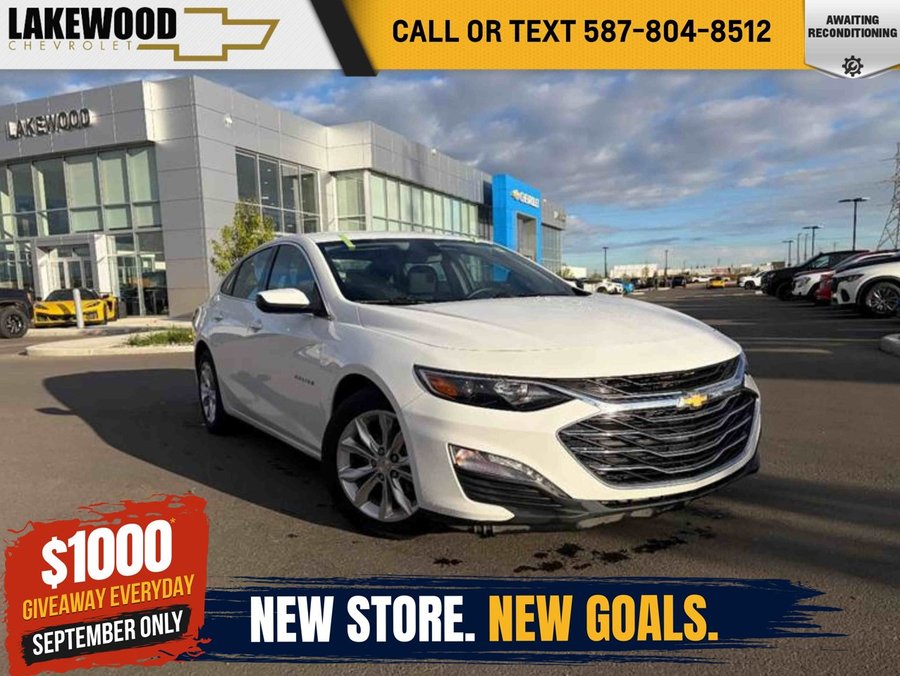 2021 Chevrolet Malibu LT 1.5T | Heated Bucket Premium Cloth Seats | Remote Start | Cruise Control | Dual Climate Control | White