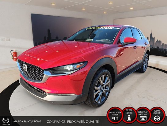 Mazda CX-30 GT | 1 PROPRIÉTAIRE | JAMAIS ACCIDENTÉ | AWD | CUIR | TOIT OUVRANT | MAGS NOIR 2023 Rouge