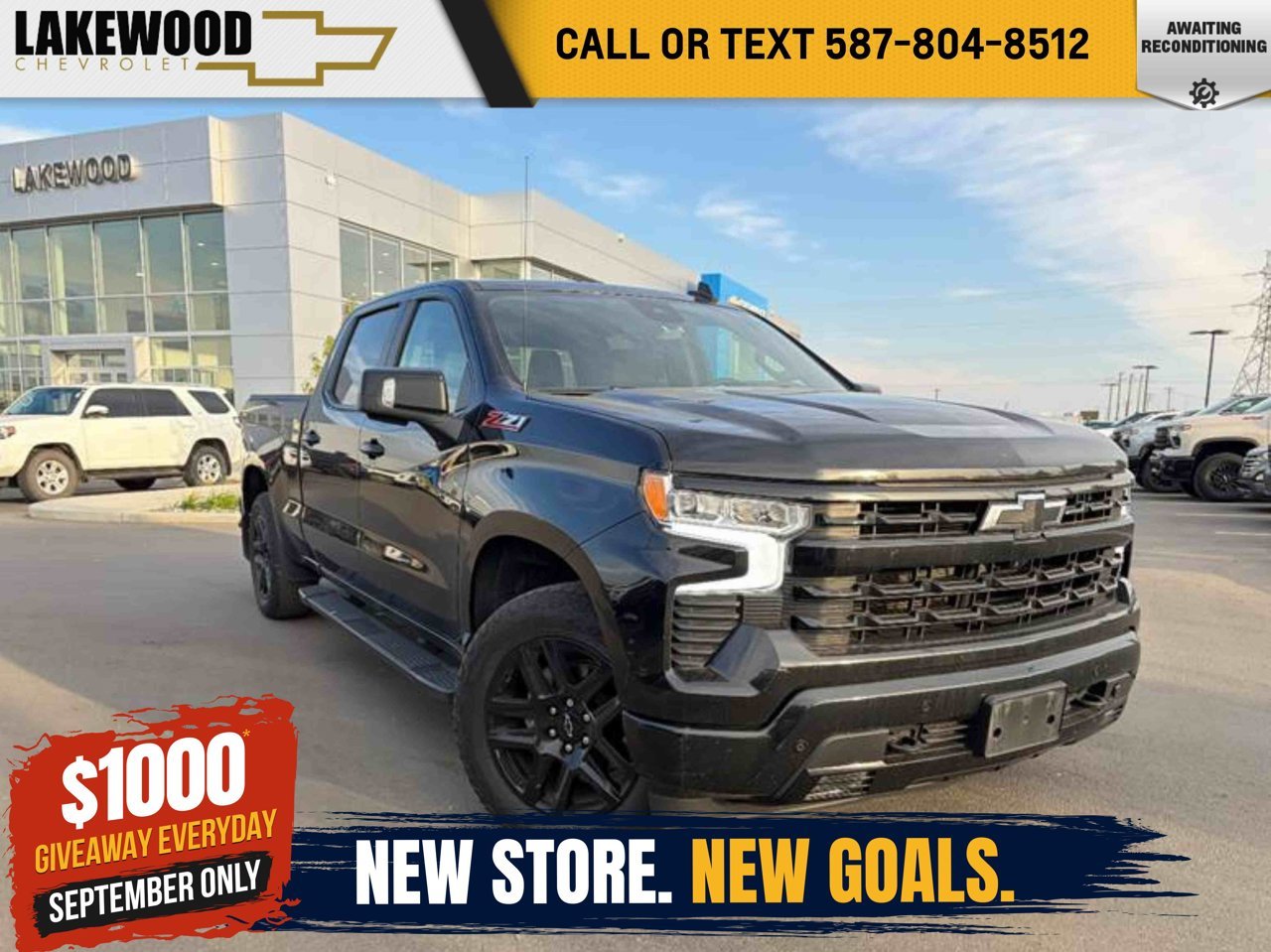 2024 Chevrolet Silverado 1500 4WD Crew Cab 147 RST Black Sherwood Park - photo #0