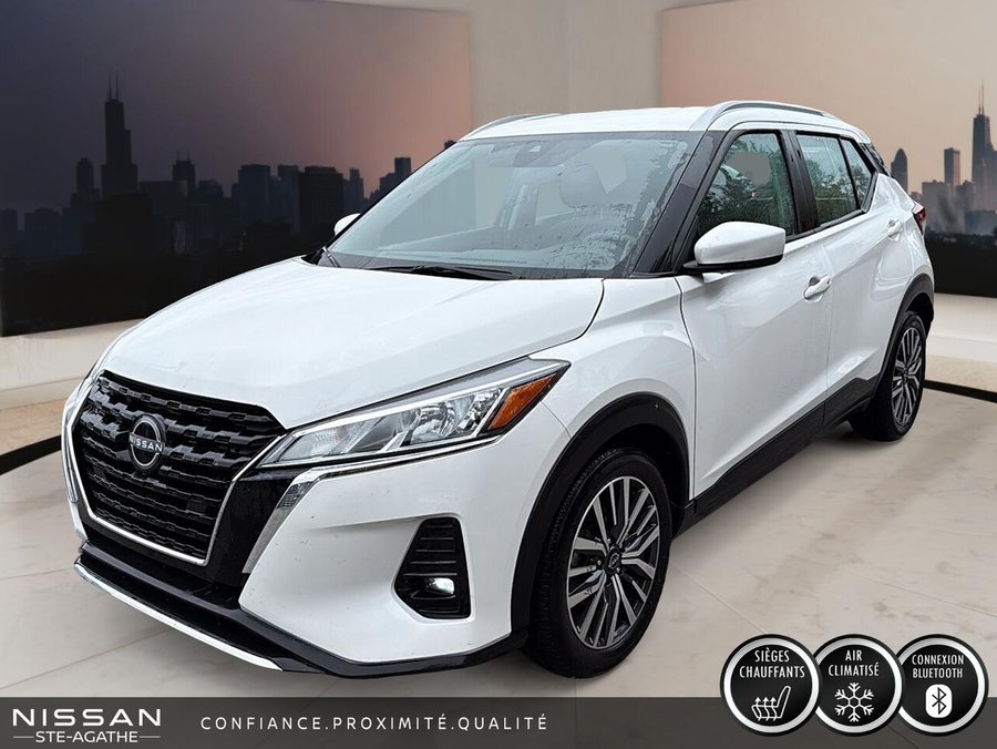 Nissan Kicks SV TA | 1 PROPRIÉTAIRE | JAMAIS ACCIDENTÉ | VOLANT CHAUFFANT | DÉMARRAGE À DISTANCE | CARPLAY 2024 Blanc