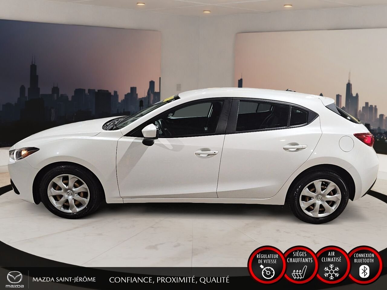Mazda Mazda3 Sport GX | JAMAIS ACCIDENTÉ | A/C 2016 Blanc Saint-Jérôme - photo #9