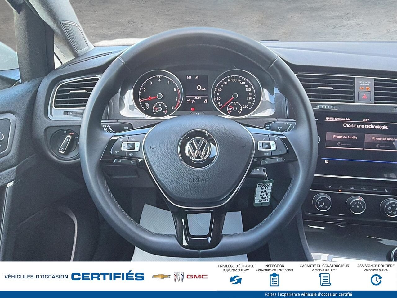 Volkswagen Golf Comfortline 5 portes avec boîte manuelle 2021 Blanc Montmagny - photo #10