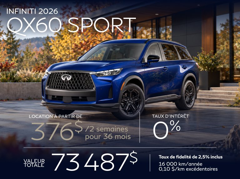 Promo INFINITI QX60 2026