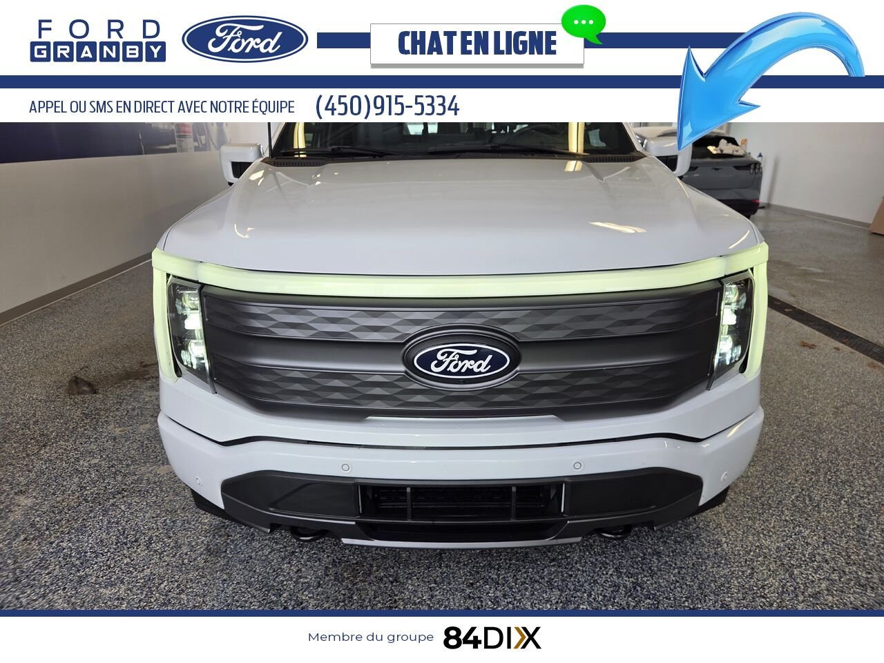 2025 Ford F-150 LIGHTNING LARIAT, CUIR, TOIT White Granby - photo #6