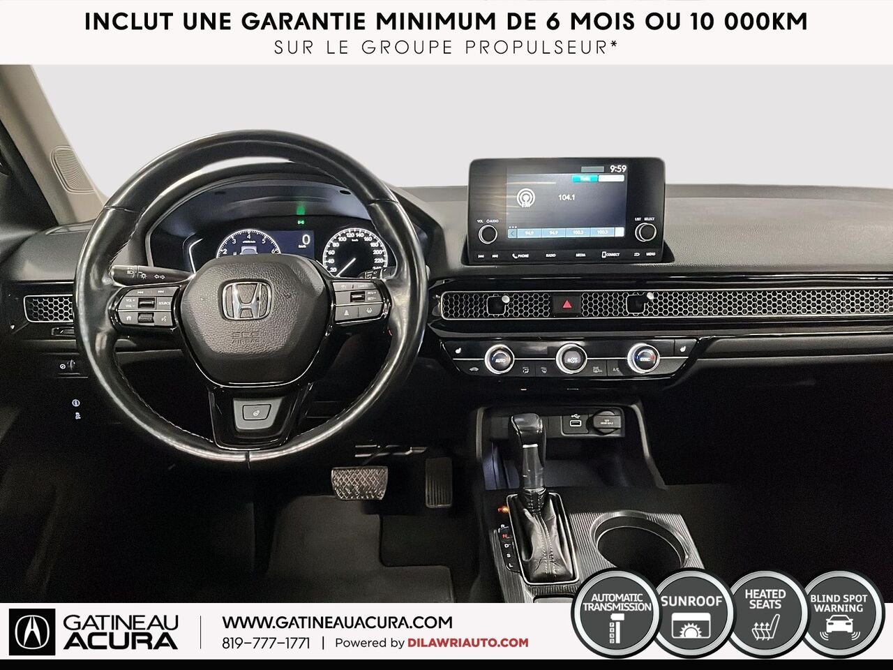 Honda Civic EX 2022 Noir Gatineau - photo #2