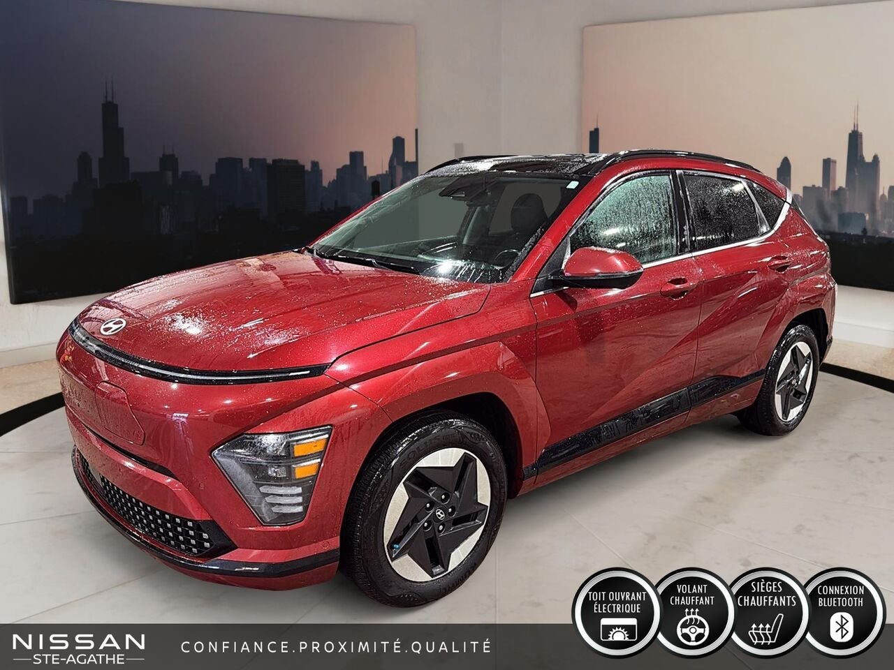 2024 Hyundai Kona Electric ULTIMATE TA | 100 % ÉLECTRIQUE | TOIT OUVRANT | CAMÉRA 360° | TÊTE HAUTE Red Saint-Jérôme - photo #0