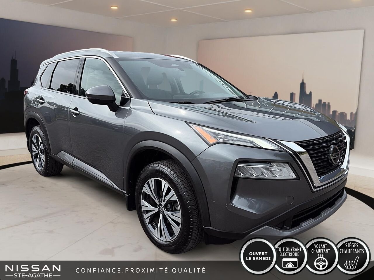 Nissan Rogue SV TA | 98 110 KM | UN SEUL PROPRIÉTAIRE | JAMAIS ACCIDENTÉ 2021 Gris Saint-Jérôme - photo #2