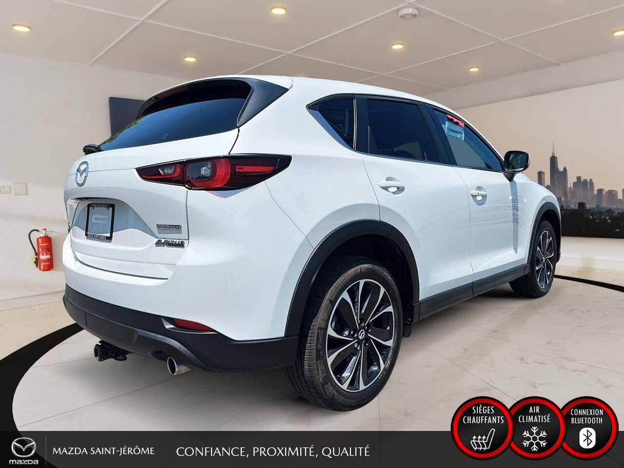 Mazda CX-5 GS LUXURY | TOIT OUVRANT | CUIR | AWD | 2023 Blanc Saint-Jérôme - photo #5