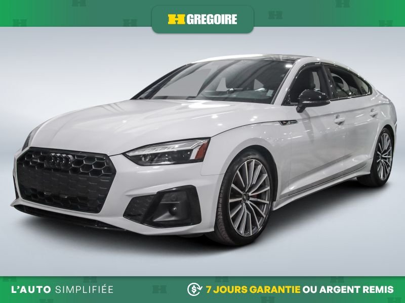 Audi A5 Progressiv AWD AUTO A/C MAGS CUIR TOIT NAV CAM REC 2022 Blanc