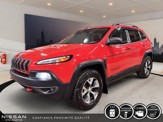 Jeep Cherokee TRAILHAWK | JAMAIS ACCIDENTÉ | 4X4 | CUIR | TOIT OUVRANT | CAMÉRA DE RECUL 2017 Rouge