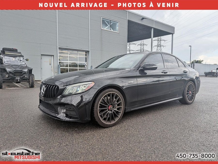 Mercedes-Benz Classe-C C 43 AMG berline 4MATIC-CUIR-TOIT PANO-SIÈGES ET VOLANT CHAUFFANT 2020 Noir