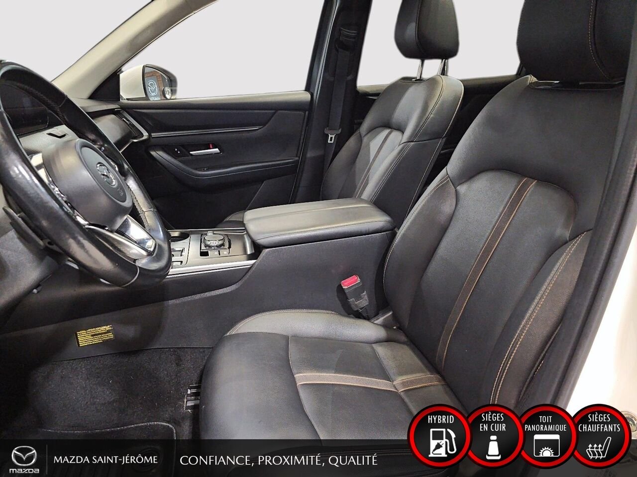 2024 Mazda CX-90 hybride rechargeable GS-L | 1 PROPRIÉTAIRE | HYBRIDE RECHARGEABLE | CUIR | TOIT OUVRANT | AWD White Saint-Jérôme - photo #16