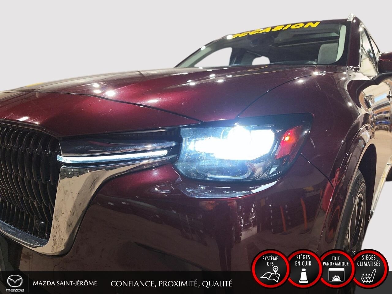 Mazda CX-90 hybride léger SIGNATURE TI | 1 PROPRIÉTAIRE | JAMAIS ACCIDENTÉ | HYBRIDE LÉGER | TOIT PANORAMIQUE | CUIR NAPPA 2024 Rouge Saint-Jérôme - photo #1