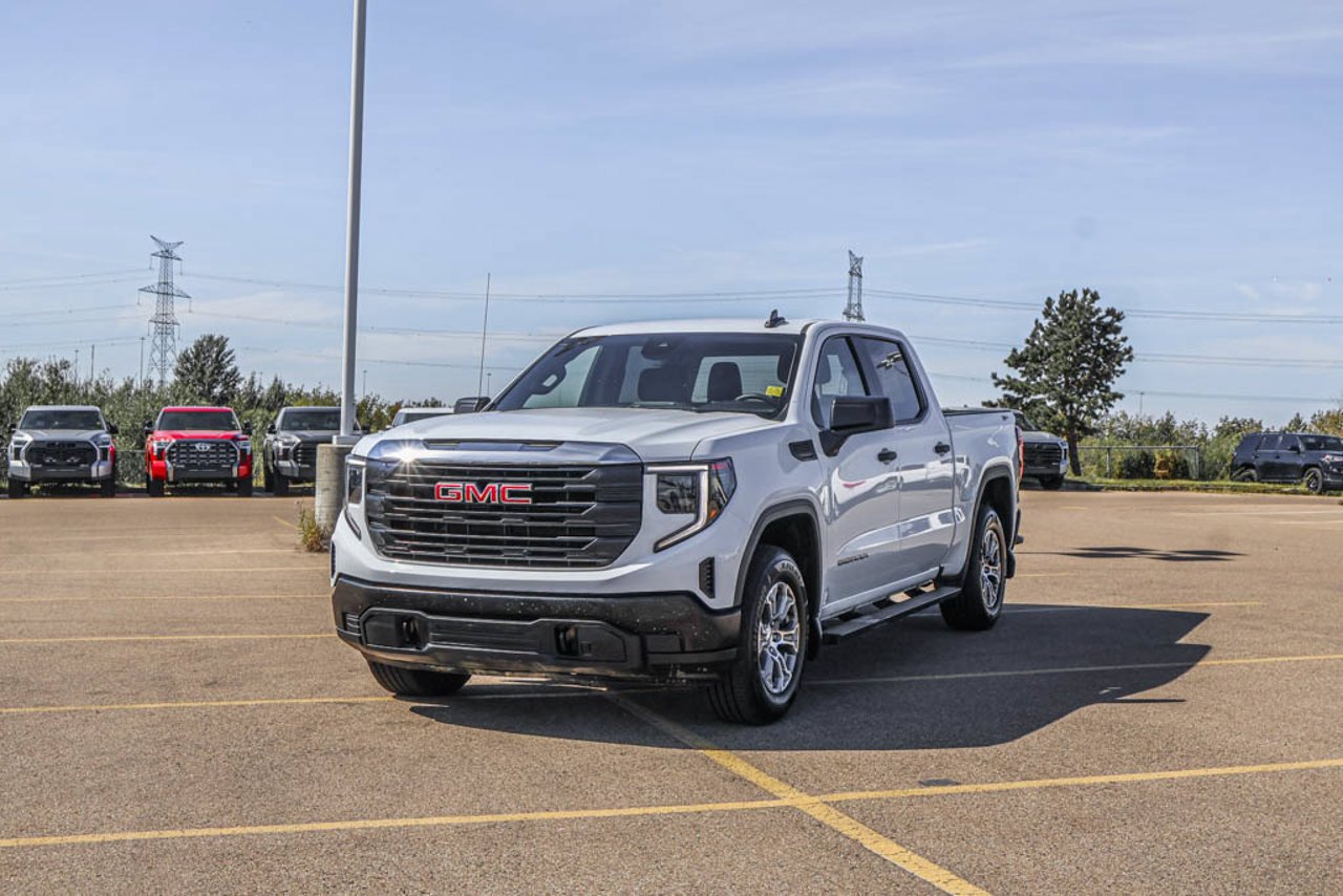 2024 GMC Sierra 1500 4WD Crew Cab 147 Pro White Sherwood Park - photo #3