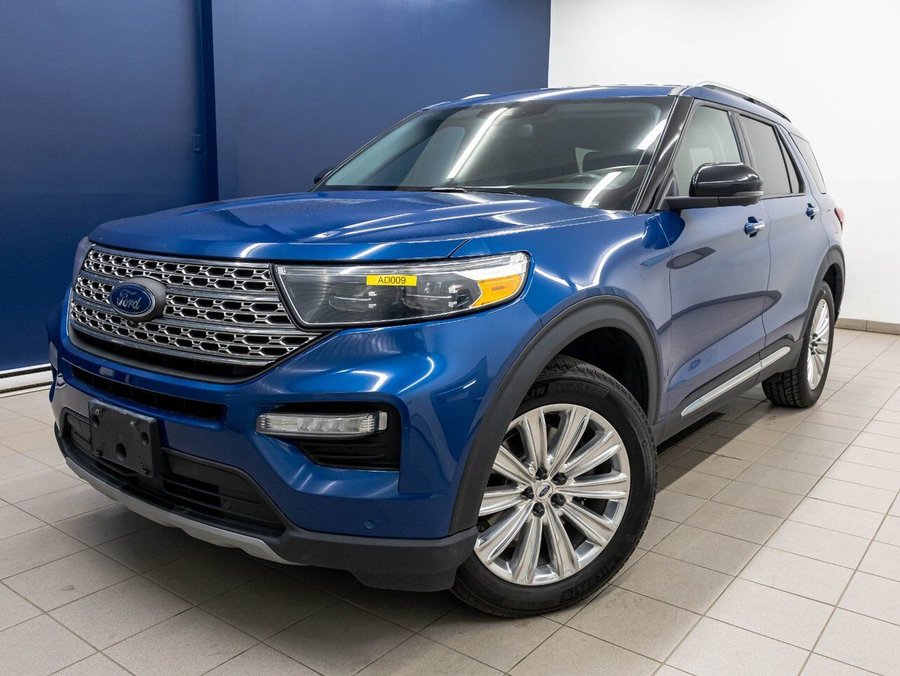 Ford Explorer LIMITED HYBRID AWD *NAV* CUIR SIÈGES VENTIL B&O 2022 Bleu