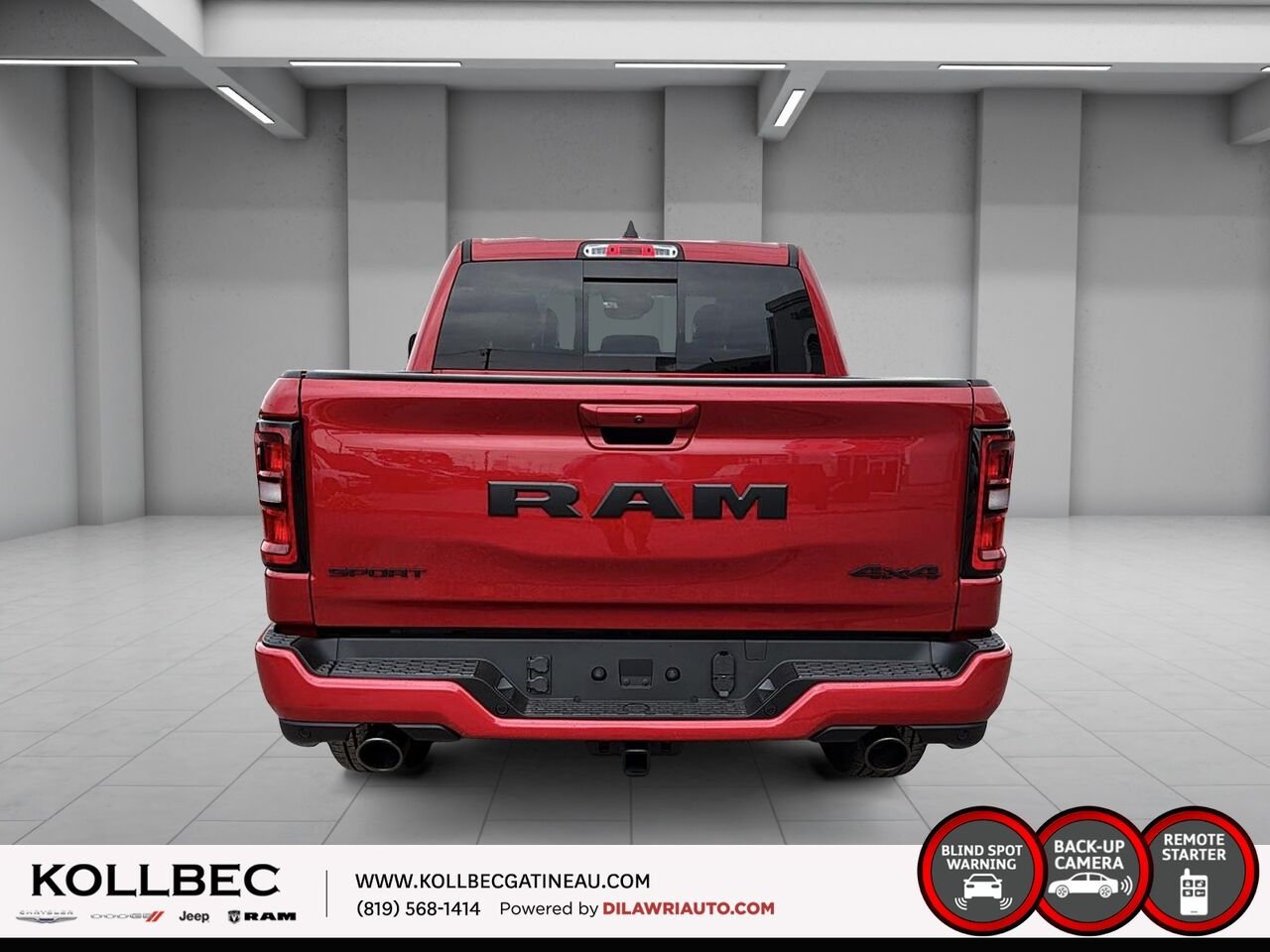 2026 RAM 1500 261330 | Sport cabine d'équipe 4x4 caisse de 5 pi 7 po Molten Red Pearl Gatineau - photo #5