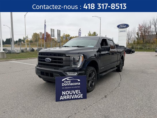 Ford F-150 LARIAT cabine SuperCrew - BOÎTE DE 6,5PI - 502A - MOTEUR POWERBOOST - 3,5 HYBRIDE - CUIR -TOIT PANO 2023 Noir
