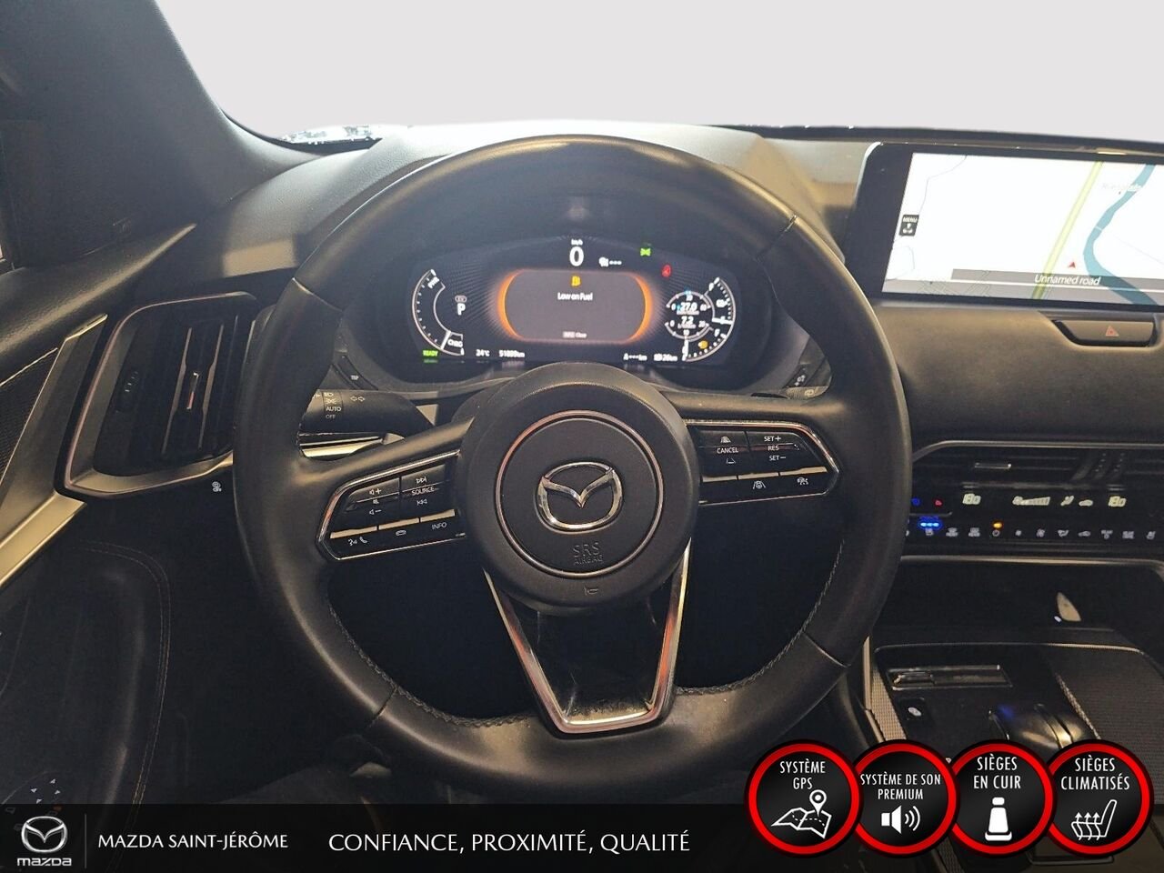 Mazda CX-90 hybride rechargeable GT hybride rechargeable | CUIR NAPPA | TOIT 2 RANGÉES | BOSE 12 HP | AWD | 3e RANGÉE 2025 Noir Saint-Jérôme - photo #12