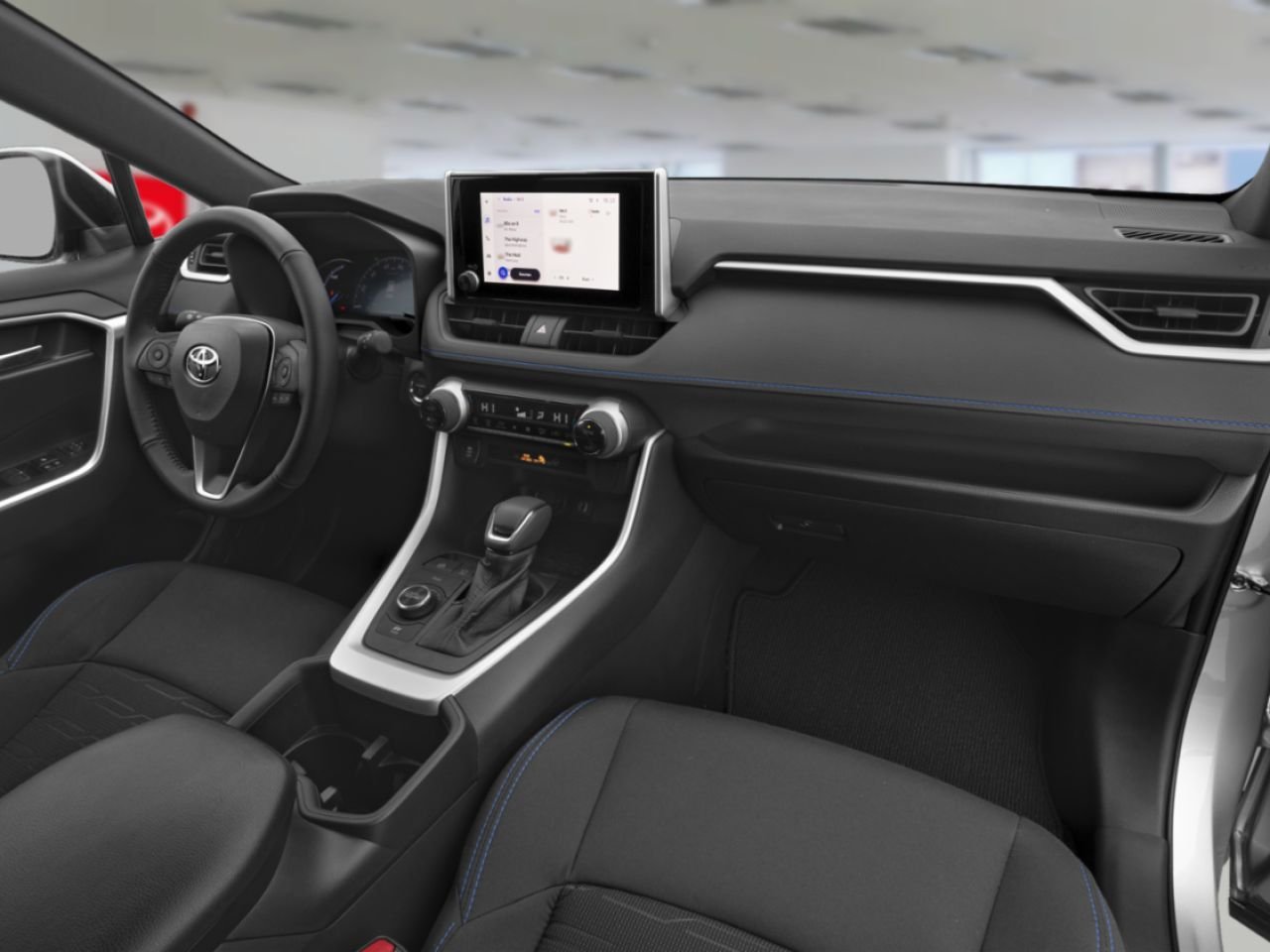 2025 Toyota RAV4 HYBRID SE AWD / HEATED SEATS / MOONROOF / ALLOY WHEELS / CARPLAY AND ANDROID AUTO Blue Mississauga - photo #5