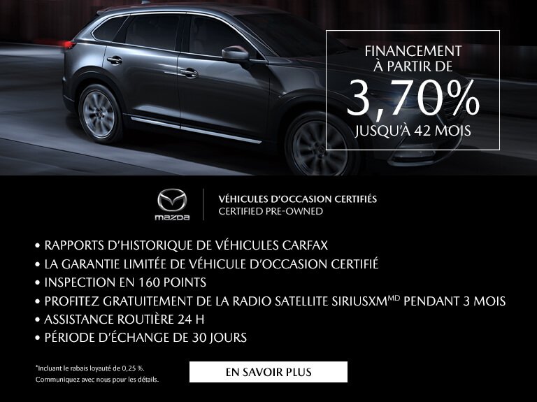 Montmagny mazda CERTIFIÉS 3.70 header novembre