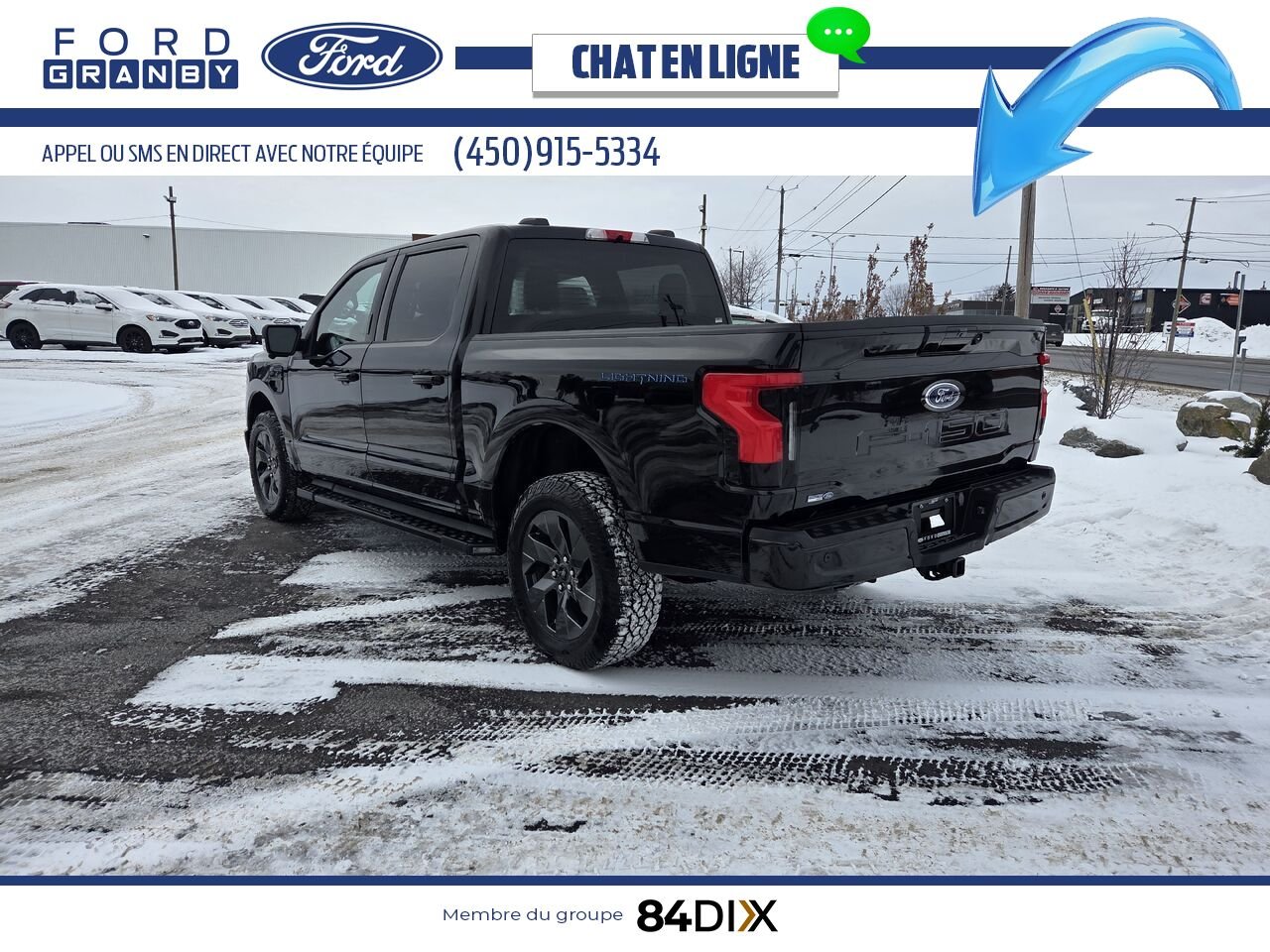 2023 Ford F-150 Lightning Black Granby - photo #4