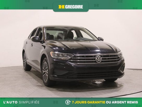2019 Volkswagen Jetta Highline MANUEL AC CUIR TOIT MAGS CAM RECUL BLEUTO Black