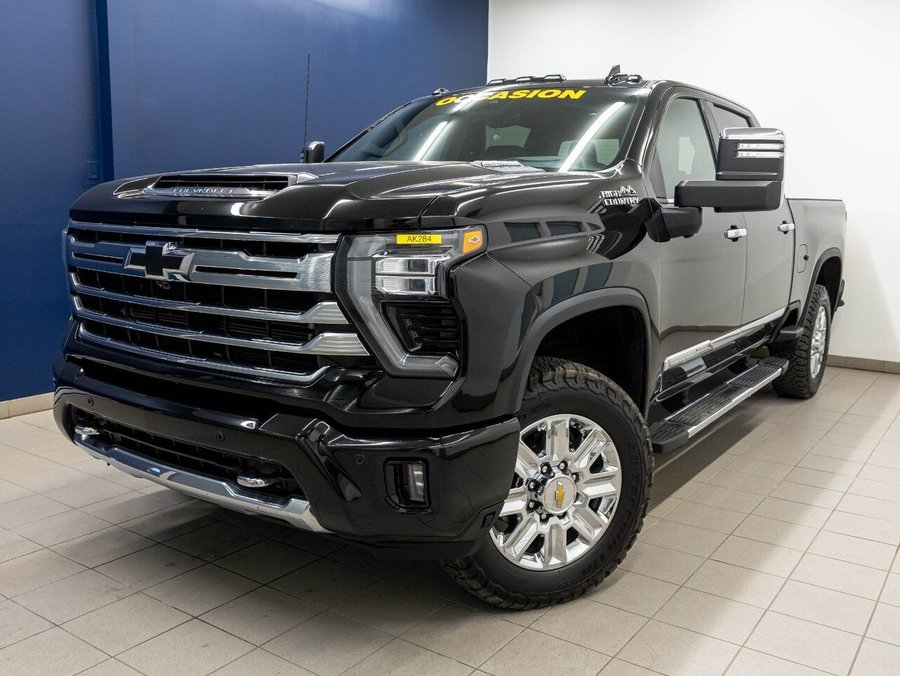 Chevrolet Silverado 2500HD HIGH COUNTRY Z71 CREW 4X4 *DIESEL* TOIT *HUD* BOSE 2024 Noir