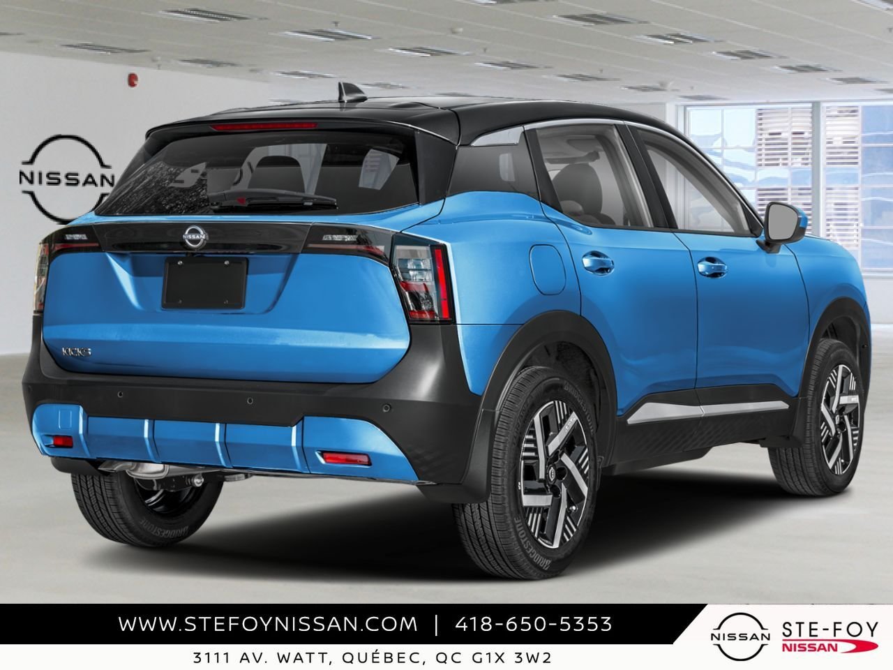 2026 NISSAN Kicks Artic Ice Blue Metallic/Super Black Saint-Eustache - photo #1