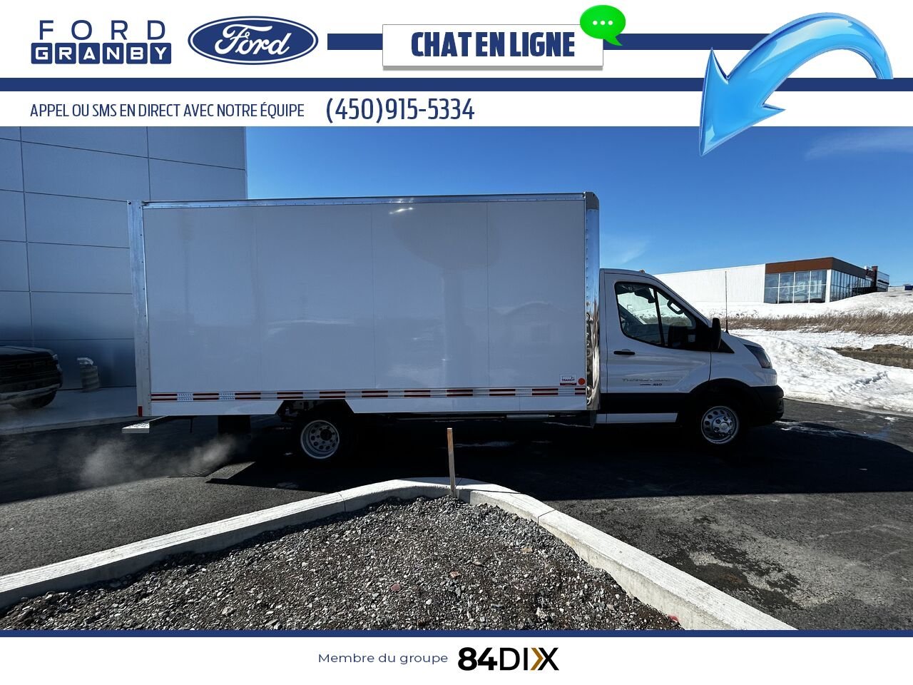 2024 Ford TRANSIT FOURGON TRONQUÉ White Granby - photo #1