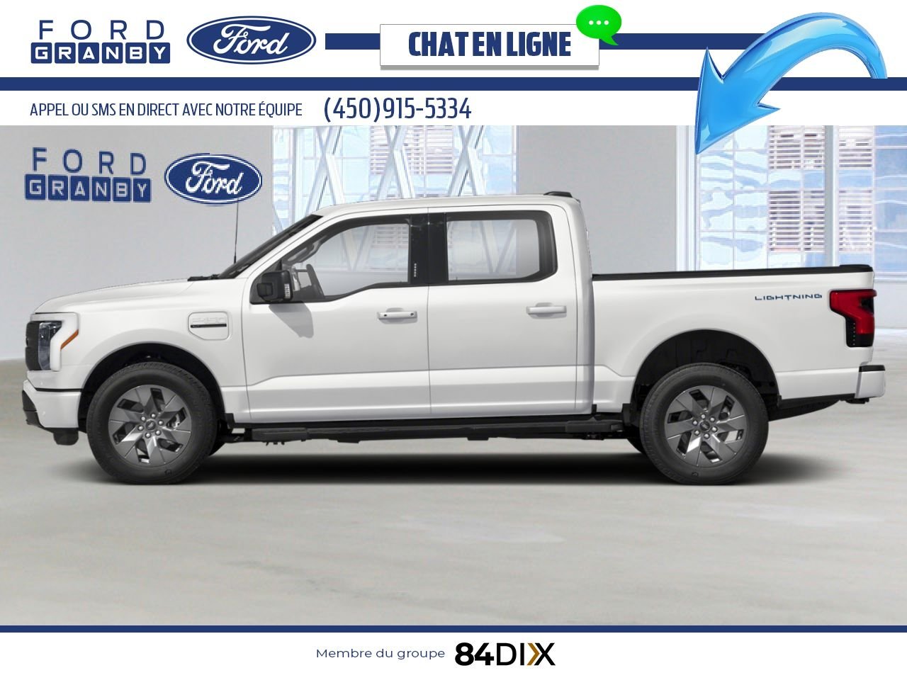 2025 Ford F-150 Lightning Oxford White Granby - photo #2