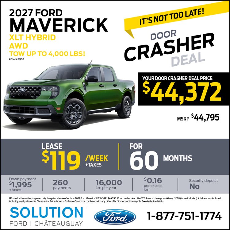 Solution ford promo octobre MAVERICK 2027 EN
