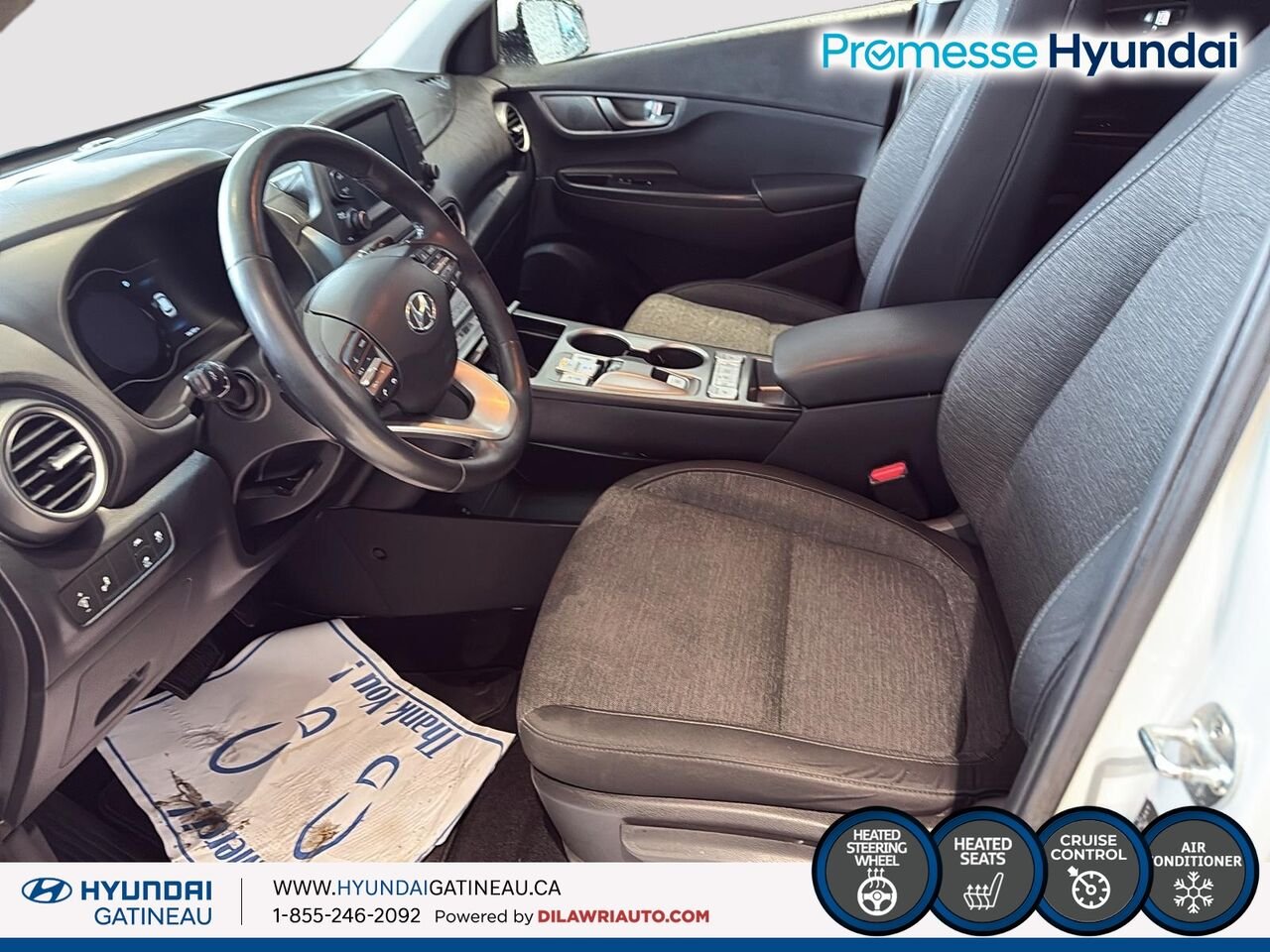Hyundai Kona électrique Preferred TA *** Electrique , sieges chauffant , volants chauffants*** 2021 Blanc Ottawa & Gatineau - photo #7