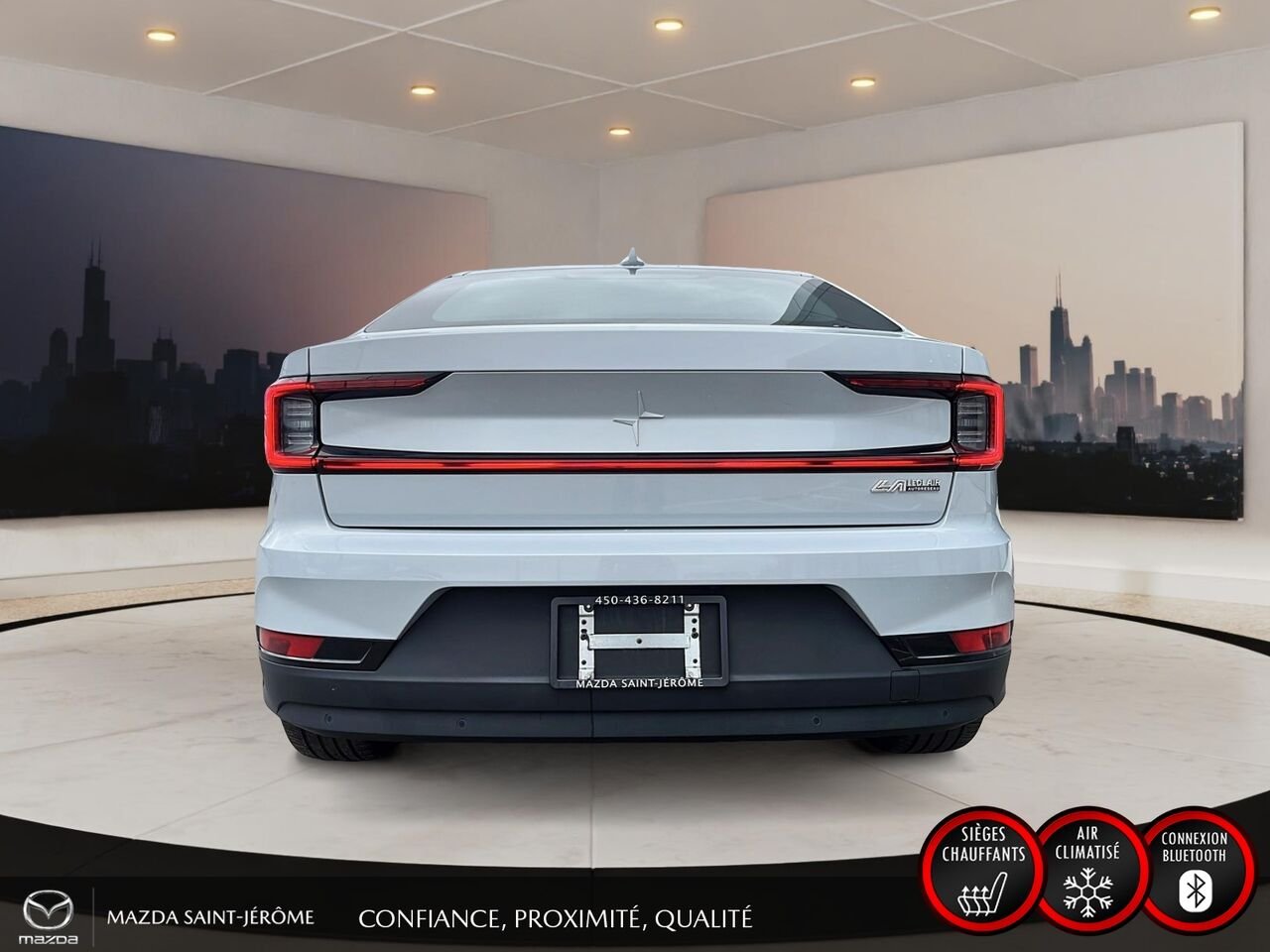2023 Polestar 2 LONG RANGE DUAL MOTOR | 1 PROPRIÉTAIRE | JAMAIS ACCIDENTÉ | TOIT OUVRANT | CUIR Grey Saint-Jérôme - photo #6