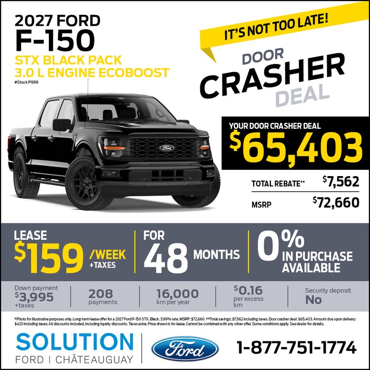 Solution ford promo octobre F 150 2027 EN 1