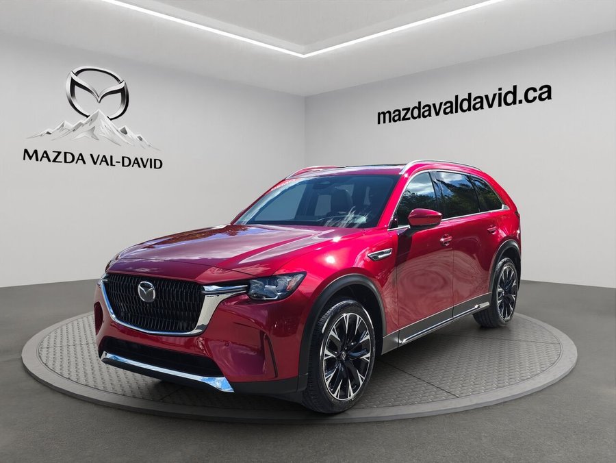 Mazda CX-90 hybride rechargeable GT TI 2026 Rouge vibrant cristal métallisé