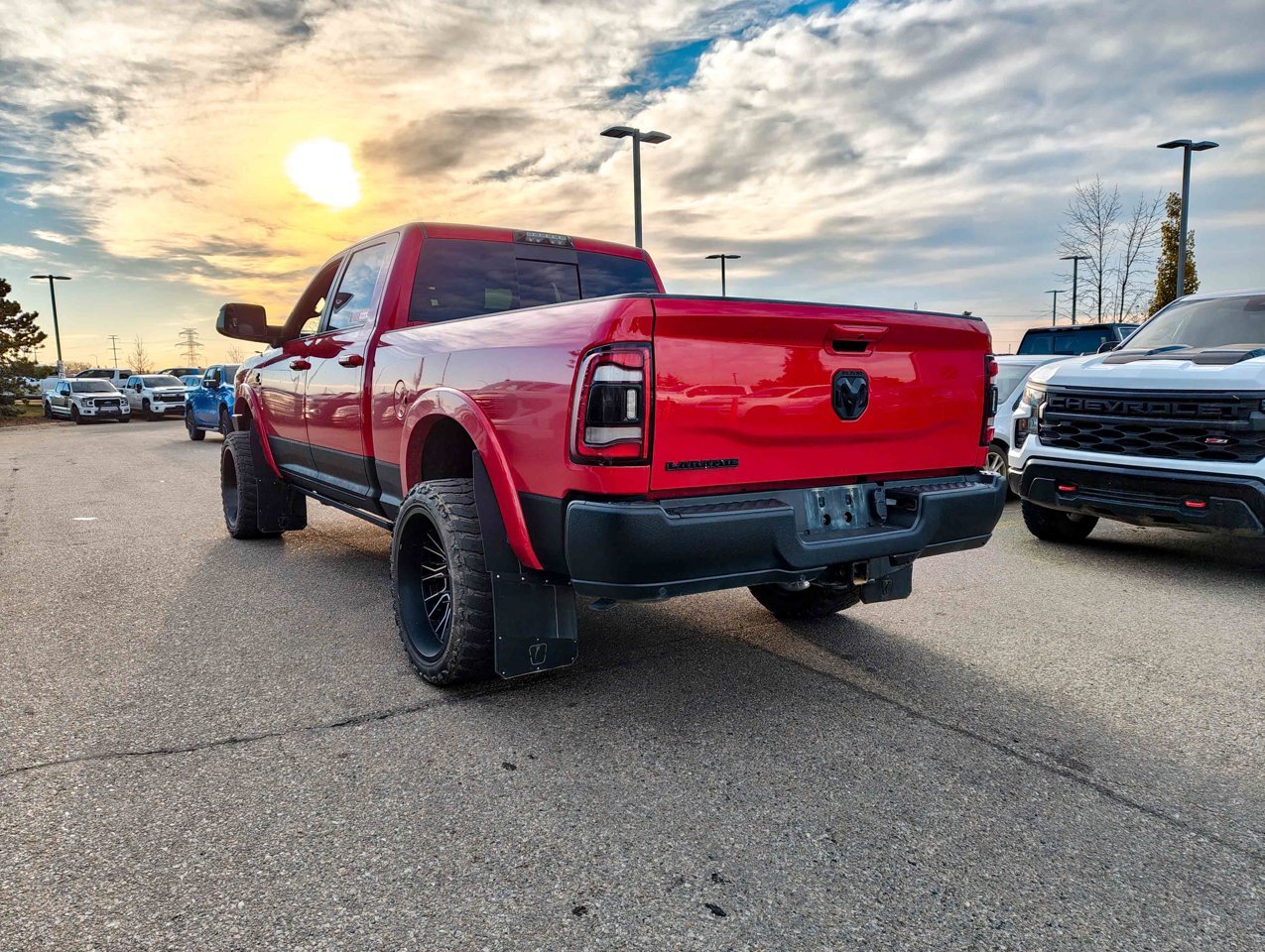 2019 Ram 3500 Laramie 4x4 Crew Cab 6'4 Box Red Sherwood Park - photo #4