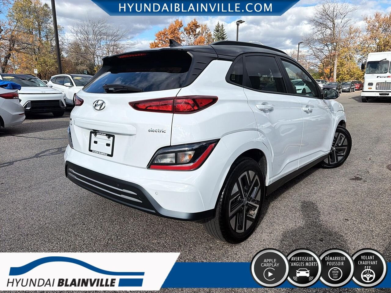 Hyundai Kona électrique 2023 Blanc Blainville - photo #3