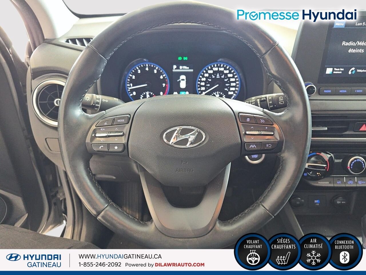 Hyundai Kona 2.0L Preferred TA*** sieges chauffants , volant chauffants, bas millage*** 2023 Noir Ottawa & Gatineau - photo #10