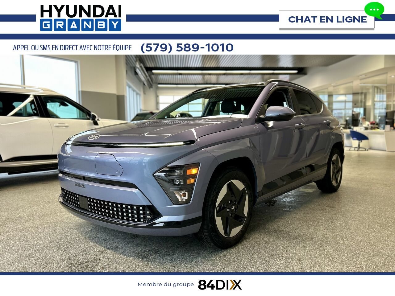 Hyundai Kona électrique 2025 Bleu Granby - photo #3