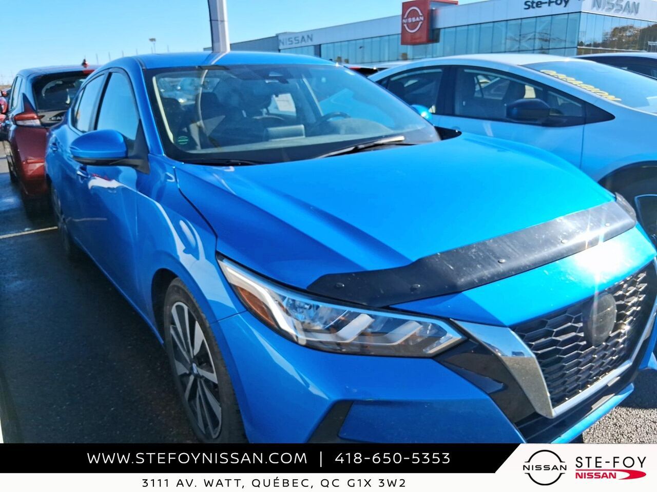 Blue 2022 Nissan Sentra Sedan Front-Wheel Drive Continuously Variable Transmission