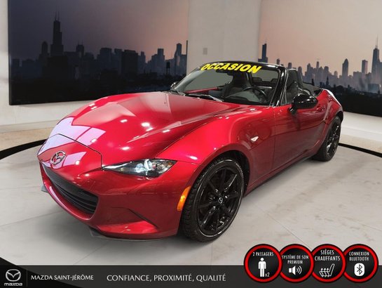 2020 Mazda MX-5 GS-P | 1 PROPRIÉTAIRE | CONVERTIBLE | CAMÉRA DE RECUL | SIÈGES CHAUFFANTS | MAGS NOIRS Red