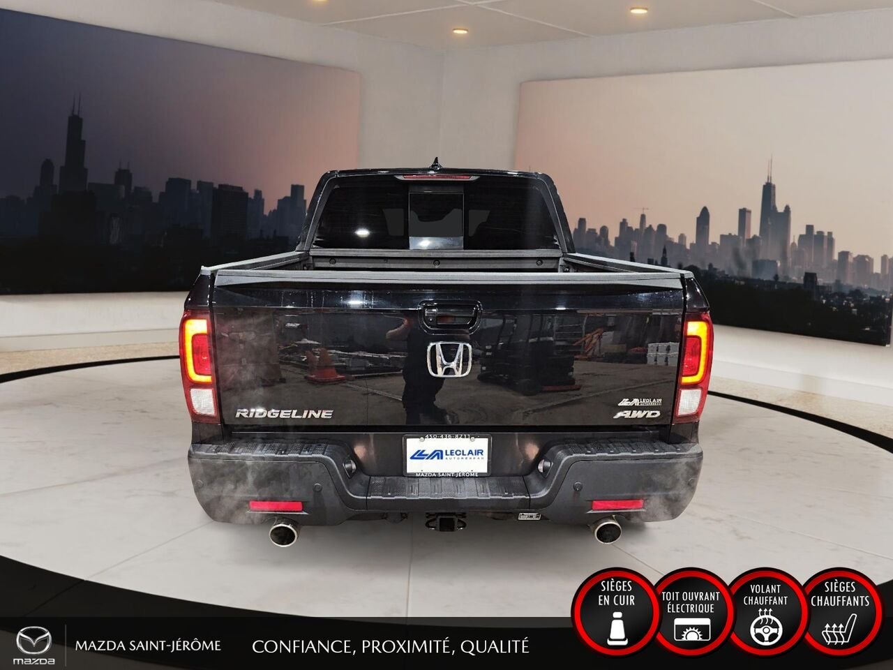 2022 Honda Ridgeline EX-L | 4X4 | TOIT OUVRANT | CUIR | VOLANT CHAUFFANT | DÉMARREUR À DISTANCE Black Saint-Jérôme - photo #6