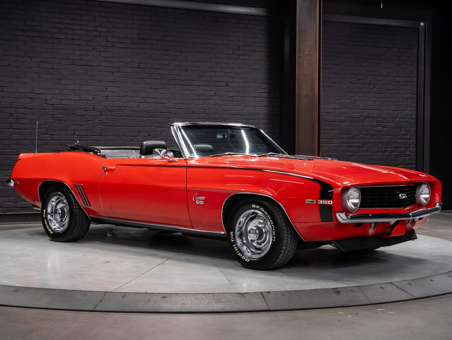 1969 Chevrolet Camaro SS | Convertible | 4 Speed Manual | Power Steering | 350 Small Block Red