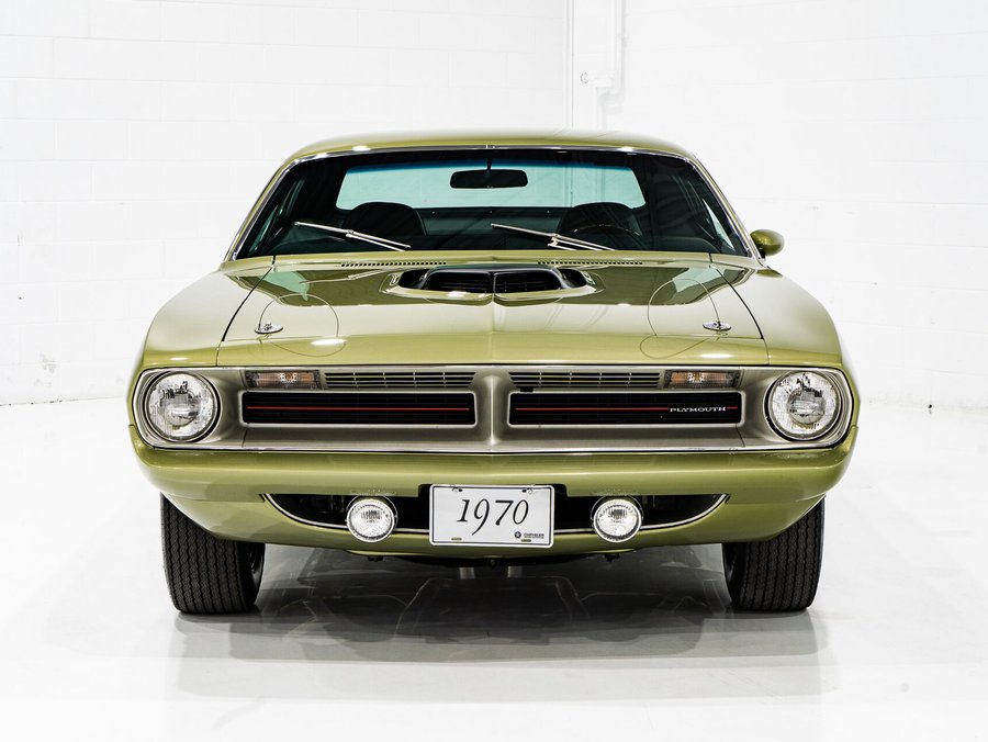1970 Plymouth HEMI Cuda 1 Of 3 Used By Chrysler Of France Racing Division **PRICE IN USD** Green