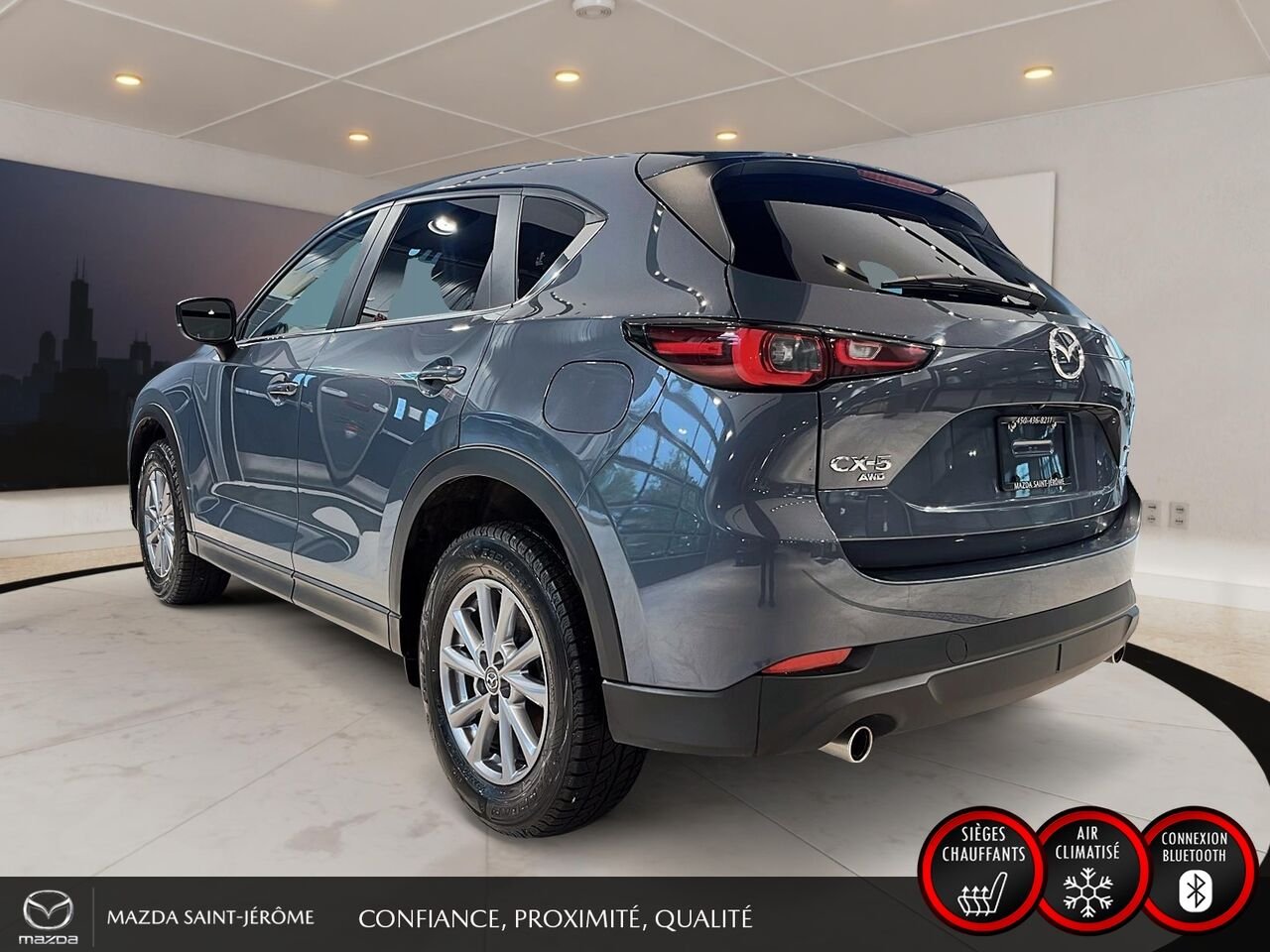 Mazda CX-5 GS | AWD | SIMILICUIR SPORT | VOLANT CHAUFFANT | HAYON ÉLECTRIQUE 2025 Gris Saint-Jérôme - photo #9