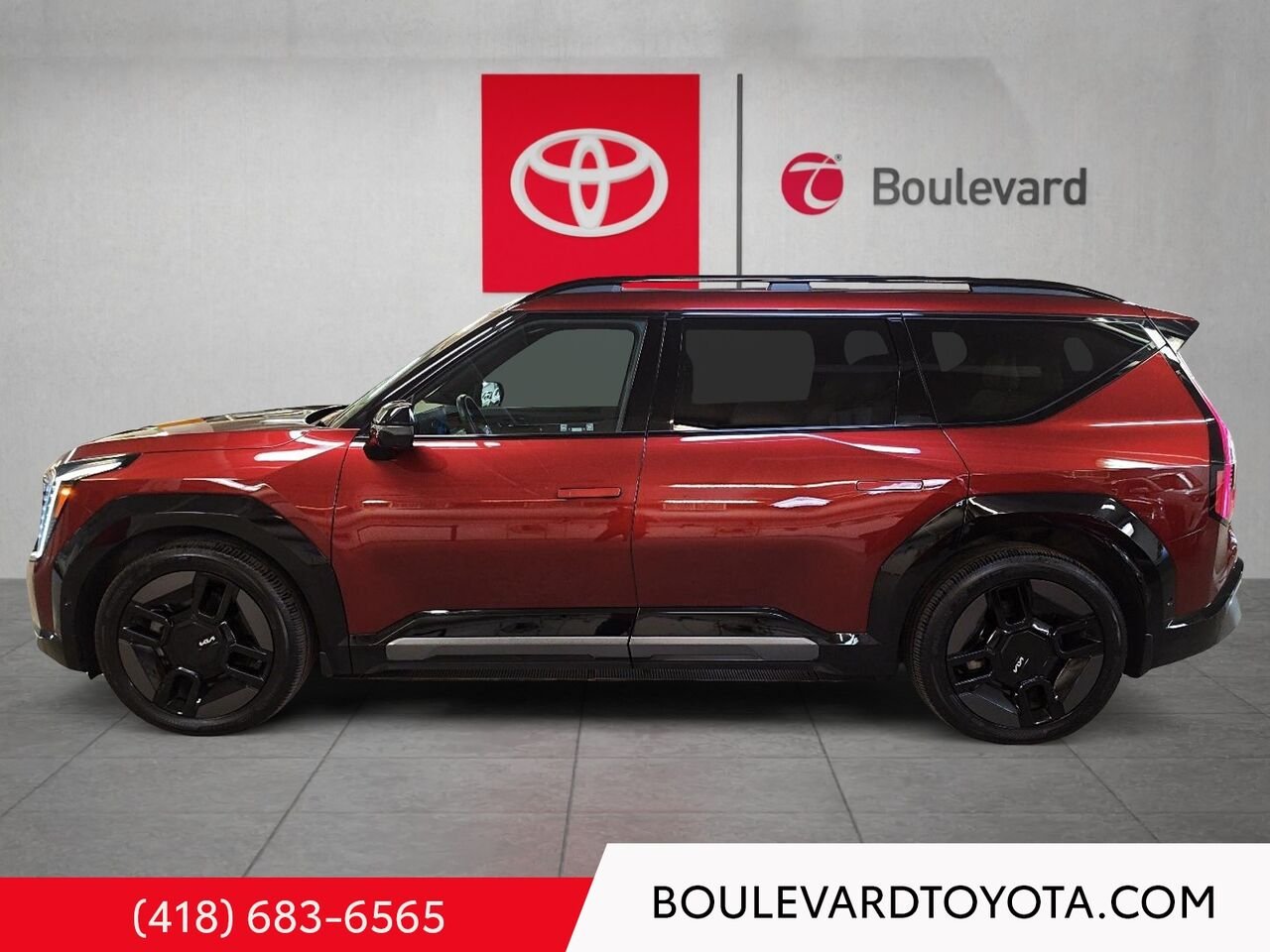 2024 Kia EV9 100384A-25 | LAND AND TI AVEC GROUPE GT-LINE, AWD Red Québec - photo #5